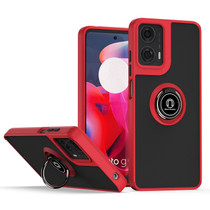 For Motorola Moto G24 / G04 Q Shadow 1 Series TPU + PC Phone Case with Ring(Red)