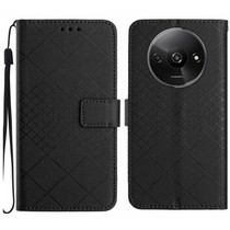 For Xiaomi Redmi A3 Rhombic Grid Texture Leather Phone Case(Black)