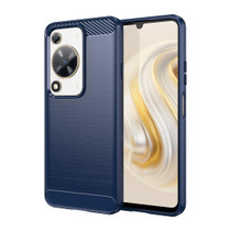 For Huawei Enjoy 70 Brushed Texture Carbon Fiber TPU Phone Case(Blue)