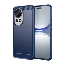 For Huawei nova 12 Ultra Brushed Texture Carbon Fiber TPU Phone Case(Blue)