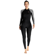 DIVE & SAIL One-Piece Sun Protection Wetsuit Quick Dry Beach Surfing Swimsuit, Size: XXL(Female Black)