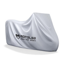 MOTOLSG Motorcycle Waterproof Sunproof Dustproof Thickening Cover, Size:XL(Silver)