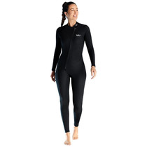 DIVE & SAIL 1.5mm Warm One-Piece Wetsuit Cold Resistant Swimming And Snorkeling Suit, Size: XXL(Female Black)