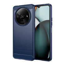 For Xiaomi Redmi A3 Carbon Fiber Brushed Texture TPU Phone Case(Blue)