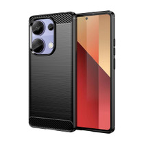 For Xiaomi Poco M6 Pro 4G Carbon Fiber Brushed Texture TPU Phone Case(Black)