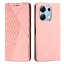 For Xiaomi Redmi Note 13 4G Global Diamond Splicing Skin Feel Magnetic Leather Phone Case(Rose Gold)