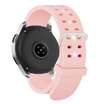 22mm Luminous Colorful Light Silicone Watch Band(Pink)