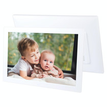 15.4 inch LED Digital Photo Frame with Remote Control, MP3 / MP4 / Movie Player, Support USB / SD Card Input, Built in Stereo Speaker (White)
