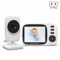 MC632A 2 Way Voice Talk Temperature Monitoring Baby Camera 3.2 inch Screen Baby Monitor(EU Plug)