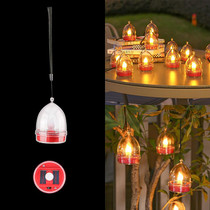 Solar Candle Light Outdoor Courtyard Villa Garden Waterproof Decoration Light, Spec: Round Model Red Shell