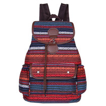 Women Shoulder Bag Outdoor Travel Casual Backpack Students Schoolbag(Red)