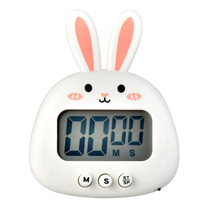 Cartoon Electronic Timer Magnetic Student Study Time Manager(RB740 Bunny White)