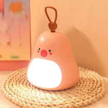 Cartoon LED Portable Night Light USB Rechargeable Plug-in Bedroom Bedside Lamp(Pink)