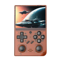 R35PLUS 3.5 Inch Handheld Game Console Built-in 64G 10,000+ Games(Transparent Orange)