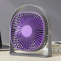 Lightweight USB Charging Nightlight Desktop Fan Summer Office Student Outdoor Multifunctional Small Fan(Purple)