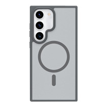 For Samsung Galaxy S23+ 5G Metal Button Skin Feel Matte MagSafe Shockproof Phone Case(Grey)