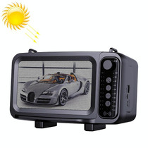 DV-666 FM Card Desktop Portable Solar Bluetooth Speaker with Flashlight(Sports Car)