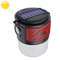DV-V12 Outdoor Solar Camping Light FM Card Bluetooth Speaker(Red)
