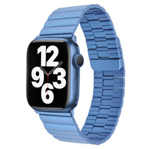 For Apple Watch Series 7 45mm Bamboo Stainless Steel Magnetic Watch Band(Blue)