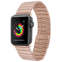 For Apple Watch Series 2 38mm Bamboo Stainless Steel Magnetic Watch Band(Rose Gold)