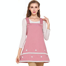 Square Collar Radiation Protection Maternity Dress (Color:Pink Size:XXL)