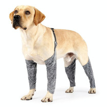 Dog Outdoor Four-Legged Pants Pet Waterproof & Dirt-Proof Sling Leg Cover, Size: L(Gray)