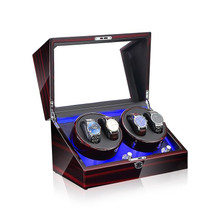 Electric Motor Rotating Watch Box Automatic Mechanical Watch Shaker, US / EU / UK Plug(Ebony)