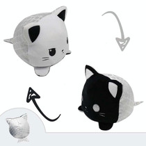 15cm Flipped Doll Double-Sided Expression Flipped Animal Cartoon Doll Plush Toy(Black And White Kitten)