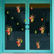 Christmas Elk Shop Window Decoration Stickers Glass Cabinet Door Stickers