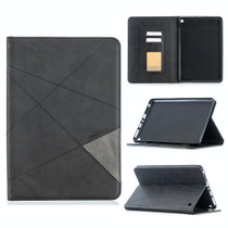 For Amazon Kindle Fire HD8 (2020) Rhombus Texture Horizontal Flip Magnetic Leather Case with Holder & Card Slots(Black)