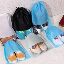 30 PCS Non-woven Slippers Drawstring Pocket Shoes Transparent Dustproof Packaging Bag Random Colour, Size:320x440MM