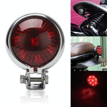 Speedpark 12V Motorcycle Modified Tail Light Brake Light for Harley(Silver+Red)