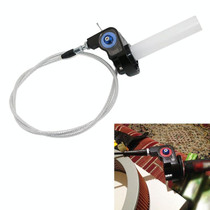 Off-road Motorcycle Modified 22mm Handle Throttle Clamp Hand Grip Big Torque Oil Visual Throttle Accelerator for with Cable(Blue with Silver Throttle Cable)