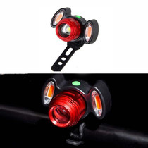 Bicycle Headlight Mountain Bike USB Charging Warning Light(Red)