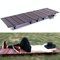 Outdoor Folding Camping Mat Single Bed Portable Aluminium Alloy Sleeping Bed, Size: 180x61x14cm (Blue)