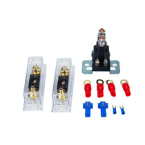 Car Modification Small Contact 12V / 500A Contact Dual Battery High Current DC Relay with 60A Fuse Holder + 80A Fuse Kit
