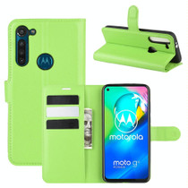 For Motorola Moto G8 Power Litchi Texture Horizontal Flip Protective Case with Holder & Card Slots & Wallet(Green)