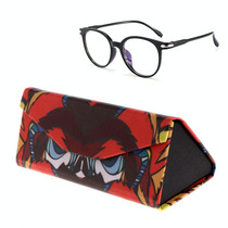 Foldable Triangle Animal Print Glasses Case Sunglasses Myopia Frame Case(Monkey King)