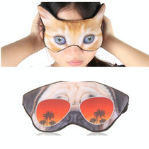 3D Eye Mask Shading Sleeping Cartoon Animal Printed Eye Mask(Glasses Dog)