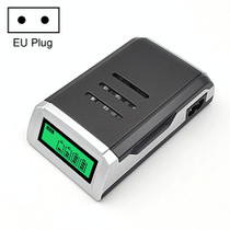 AC 100-240V 4 Slot Battery Charger for AA & AAA Battery, with LCD Display, EU Plug