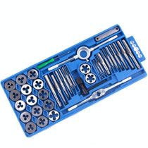 Hand Die Model Tap Tap Die Set Manual Tapping Drill Thread Hole, Style:40 In 1