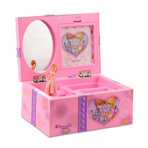 Girly Heart Dancing Girl Jewelry Storage Music Box, Style:Love(Purple)