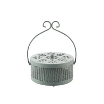 Outdoor Portable Multifunctional Hollow Fireproof Mosquito Coil Box with Lid(Gray)