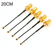 5 PCS / Set RG178 Ufl / IPX / IPEX to SMA Female Adapter Braid Cable, Length:20cm