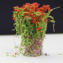 Artificial Handmade Model Material Sand Table Building Bush Flower Finished Flower(Red Flowerr)
