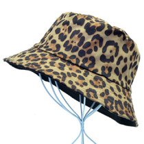 Leopard Double-sided Wearable Fisherman Hat Outdoor Sun Hat Retro Basin Hat, Size:One Size(Light Brown)