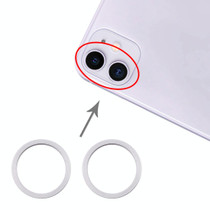 2 PCS Rear Camera Glass Lens Metal Protector Hoop Ring for iPhone 11(Silver)