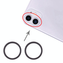 2 PCS Rear Camera Glass Lens Metal Protector Hoop Ring for iPhone 11(Black)