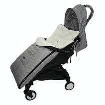 Baby Stroller Sleeping Bag Autumn and Winter Windproof Warm Foot Cover Baby Stroller(Linen Grey Sleeping Bag)