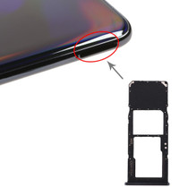 For Galaxy A70 SIM Card Tray + Micro SD Card Tray (Black)
